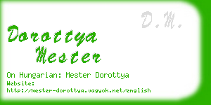 dorottya mester business card